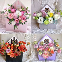 New Fashion Envelope Box Flower Packaging Floral Bouquet Florist Supplies Packaging Materials Wedding Party Decoration 20*7*30CM