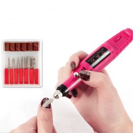 Professional Electric Nail Kit Tips Manicure Machine Electric Nail Art Pen Pedicure 6 Bits Nail Art Tools Kit