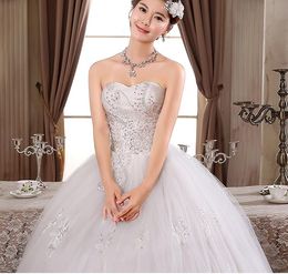 Hot Sale Beading 2018 New Sweetange Korean Style Sweet White Princess Fashionable Lace Wedding Dress Romantic Custom Made