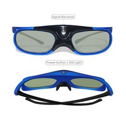 Wholesale Active Shutter DLP LINK 3D Glasses with Rechargeable Eyewear for 96-144Hz All ]3D ready Projectors 10pcs/lot
