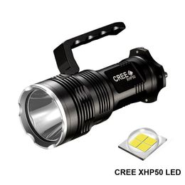 2500 lumens XHP50 LED Tactical Flashlight USB Rechargeable Powerful Torch Light Searchlight Flash Light Lamp By 4*18650 Battery