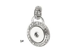 New Fashion Jewelry Circle Elephant Heart Noosa Snap Style Button Pendants Charms for Necklace Make 5 designs