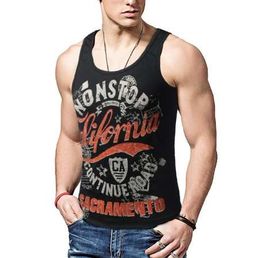 Fashion Men's Cotton O-Neck Tank Tops Summer Male Sleeveless V-Neck Vest Casual White / Grey / Black/Green/Blue Y26