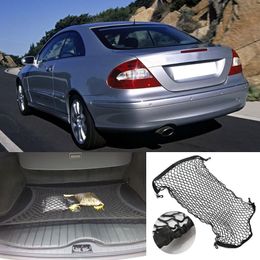 For Benz Class CLK Car Auto vehicle Black Rear Trunk Cargo Baggage Organizer Storage Nylon Net Plain Vertical Seat Nets