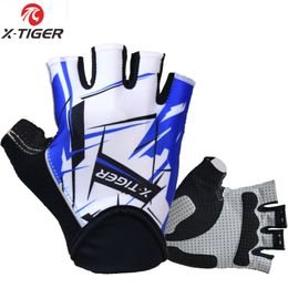 X-Tiger Cycling Gloves Half Finger Bike Gloves Shockproof Breathable MTB Mountain Bicycle Gloves Men Sports Cycling Clothings