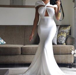 Kim Kardashian Mermaid Uzun Örgün Abiye Hiçbir Kollu Zarif Balo Elbise Seksi Parti Abiye Vestidos De Festa Artı Boyutu