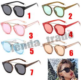 Metal Sunglasses Women Brand Designer Vintage Sun Glasses Female Fashion Women Luxury Decoration Classic Eyewear UV400 7 Colours MOQ=10pcs