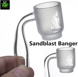 Sandblast Smoke with extra thick bottom Domeless nail Quartz banger 10mm 14mm 18mm Male Female Bucket for bong