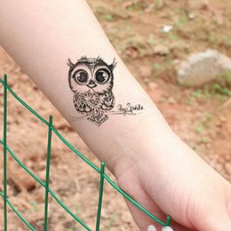 1pc Hibou Mignon Bras De Transfert Faux Tatouage Sexy Grand Tatouage Temporaire Autocollant Hommes Femmes Body Art 105 60mm Livraison Gratuite