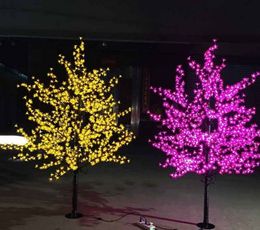 1.5 m 1.8 m 2 m 2.5 m 3 m Parlak LED Kiraz Çiçeği Noel Ağacı Aydınlatma Su Geçirmez Bahçe Peyzaj Dekorasyon Lamba Düğün Parti Için