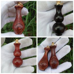 Wood Made Colorful Snuff Bottle Box Metal Spoon Shovel Vase Gourd Shape Multiple Styles Uses Innovative Design Portable High Quality DHL