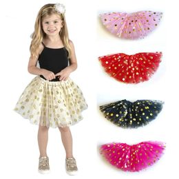 Newborn infant Bronzing Dot TUTU Skirts INS Fashion Net yarn baby Girls Princess skirts tutu Dress 8 colors kids lace skirt C3797