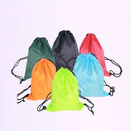 Free shipping 300pcs 40cm Hx30cm non woven sack with rope storage bag multiple colours for shoe / clothes dust proof lin2319