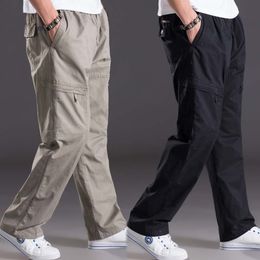 Fashion Hip Hop Cargo Pants Men Casual Loose Baggy Lightweight Cotton Pants Straight Track Pants Harem Trousers Men Clothes