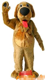 custom brown dog mascot costume w on the belly character costume adult size free