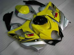 free shipping fairing kit for 07 08 gsxr 1000 suzuki gsxr1000 2007 gsxr1000 2008 yellow silver corona bodywork fairings k7 ek23 seat cowl