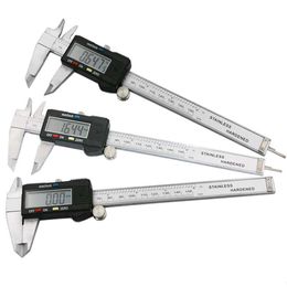 Wholesale-6 inch 150 mm digital vernier Calliper Micrometre measuring widescreen high precision stainless steel electronic measuring ruler