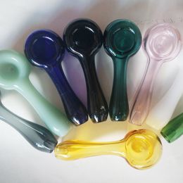 4 Inch Colored Glass Hand Pipe Glass Oil Burner Pipe Smoking Pipes For Smoking Accessories Dab Tool Dab Rig Bongs Water Pipes