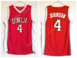 UN Running REBEL Jerseys College Basketball Red 4 Larry Johnson Jersey Sport Ed Uniforms Excellent Quality