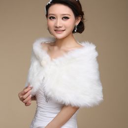 New 2018 Faux Fur Shrug Cape wedding bolero Bridal Wraps ivory wedding shawl wedding accessories