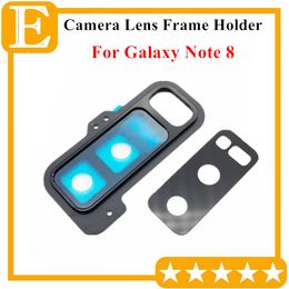 galaxy note parts UK - New Back Rear Camera Lens Glass with Frame Holder Cover For Samsung Galaxy Note 8 N950 N950F Universal Replacement Parts 10PCS