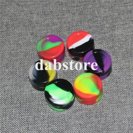 Non-stick silicone Wax Container food grade silicone jars dab wax oil container reusable silicone tin case for dabber vaporizer 5ml