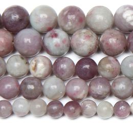 8mm Natural Stone Violet Lilac Jaspers Beads In Loose 15" Strand 4 6 8 10 12 MM Pick Size For Jewellery