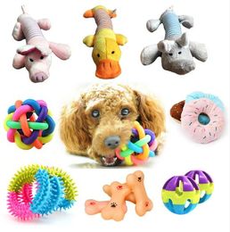 1pcs Popular Animal Puppy Dog Toys for Small Dog Squeak Toys Pet Dog Ball Bell Chew Toys Play For Teeth Training Pet Products
