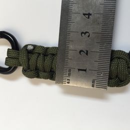 1Pcs Outdoor Survival Kit Parachute Cord Keychain Military Emergency Paracord Rope Key Chain Ring 140kg Tensile Strength