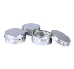 25 ml Empty Metal Aluminium Balm Tin Pot Nail Art Makeup Lip Gloss Container With Screw Thread Cap LX1169