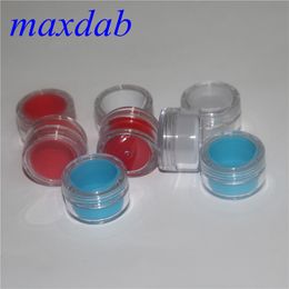 Silicone Jars Dab Wax Containers 7ml Acrylic Shield Wax Concentrate Silicon Container Jar Non-stick Dab BHO Oil Jars Holder Storage Box