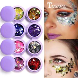 TEAYASON Glitter Powder for Eyeshadow Gold Silver Nail Starlight Waterproof Long Lasting Party Makeup Glitter Eyeshadow