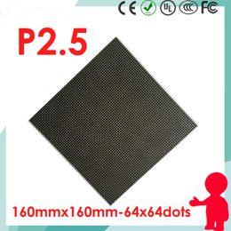 64x64 led matrix 1/32 scan Indoor SMD2121 3in1 RGB Full Color 160*160mm P2.5 LED Module for HD Indoor LED Display Screen