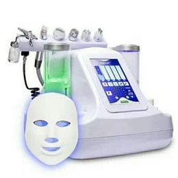 7 IN 1 Hydra Dermabrasion Oxygen Jet Skin Peel Ultrasound RF BIO Face Lift Cold Hammer LED Facial Mask 7 Colors For Beauty Salon