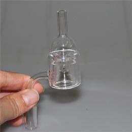 Smoking Quartz Thermal Banger Nail with carb cap 100% Quart 14mm male/female 45 degree Double Tube For Oil Dab Rigs Glass Bongs