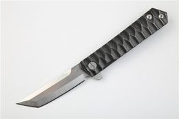2022 складные ножи tanto blade
 Flipper складной нож D2 Satin Tanto Blade Black Coney Wild стальная ручка шарикоподшипника EDC карманные ножи
