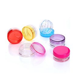 10-Colors Wax Containers Food Grade Plastic Box Jar Case For Wax Thick Oil Holder Dry Power Dab Tools Dabber Good Flavour lin2690