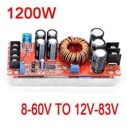 Freeshipping 1200W 20A DC-DC Converter Boost Power Supply Module 8-60V Step-up TO 12V-83V 24v 48V 19V 72V Voltage Regulated