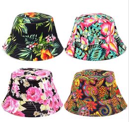 children flowers sun basin cap 2018 New Floral Dots sunshine leisure Kids fisherman Hat Girls UV Sun Protective Bucket Hat 20 Colors C3006