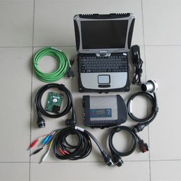 mb star sd connect c4 diagnostic tool multiplexer scanner with 320gb hdd cf-19 touch screen laptop ready to work super