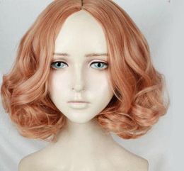 Persona 5 Game Haru Okumura Orange pink mix fluffy Cosplay costume wig