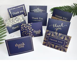 navy blue thank you cards greeting cards business card top grade Colour bronzing ,Thank You for your business partners, customers, guest