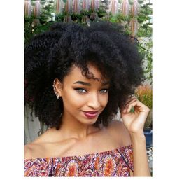 hot soft short cut kinky curly wig African Ameri brazilian Hair Simulation human hair short kinky curly wig with bang for lady