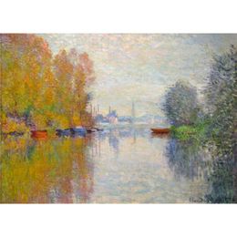 autumn wall decor Australia - Canvas art Hand painted oil paintings by Claude Monet Autumn on the Seine at Argenteuil II painting for wall decor