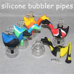 Hookahs Silicone Bongs Smoke Bong High Quality WaterPipes 100% Non Toxic Platinum Cured Silicon Smoking Oil Bubbler Pipes