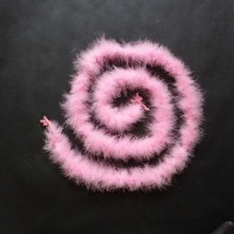 pink feather boas wholesale Australia - 2018new 9cm width 2meters  pc top quality dyed pink turkey feather boa for party carnival costumes wedding marabou feather boa for sale