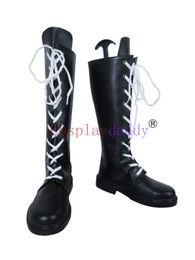 Dangan Ronpa Kiyotaka Ishimaru Halloween Black Long Cosplay Shoes Boots H016