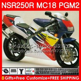 Bodys For HONDA NSR250R MC16 MC18 on sale blue PGM2 NS250 88 89 78HM.65 NSR 250 R NSR250 R RR NSR250RR NSR 250R 88 89 1988 1989 Fairing Kit