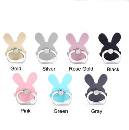 Universal 360 Degree Rabbit Pattern Finger Ring Holder Bunny Phone Stand For iPhone X Samsung Huawei Mobile Phones