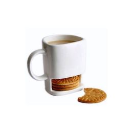 -250 ML Keramik Becher Weiß Kaffee Tee Kekse Milch Dessert Tasse Tee Tasse Seite Cookie Taschen Halter Für Home Office
